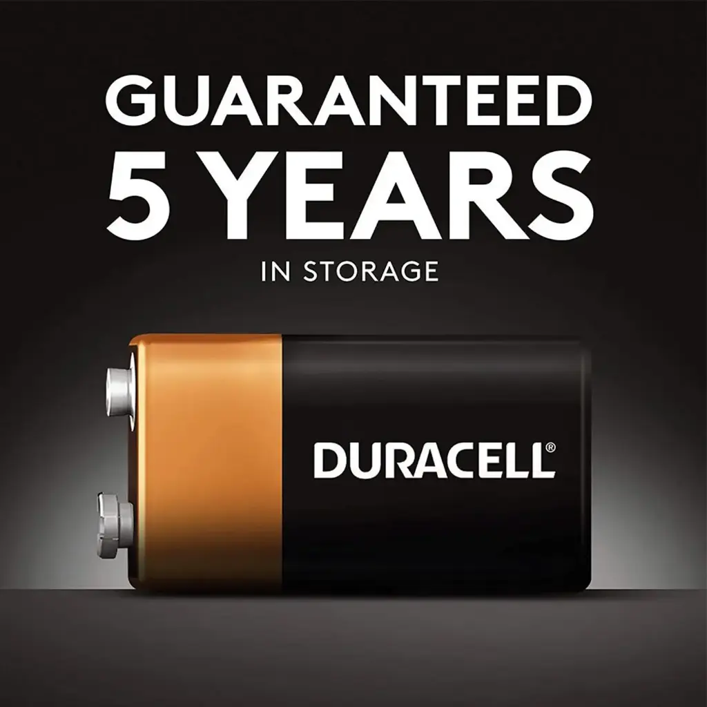 DURACELL Long Lasting Battery 9v, Pack Of 2