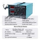YIHUA 852D+ Rewark  Station  2in1 Soldering Hot Air Station, Powerful Air, 60W Soldering Iron