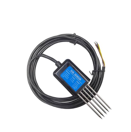RS485 Output 5Pin Probes Soil Sensor with Cable 2M （NPK + PH + Temperature + Humidity + EC）