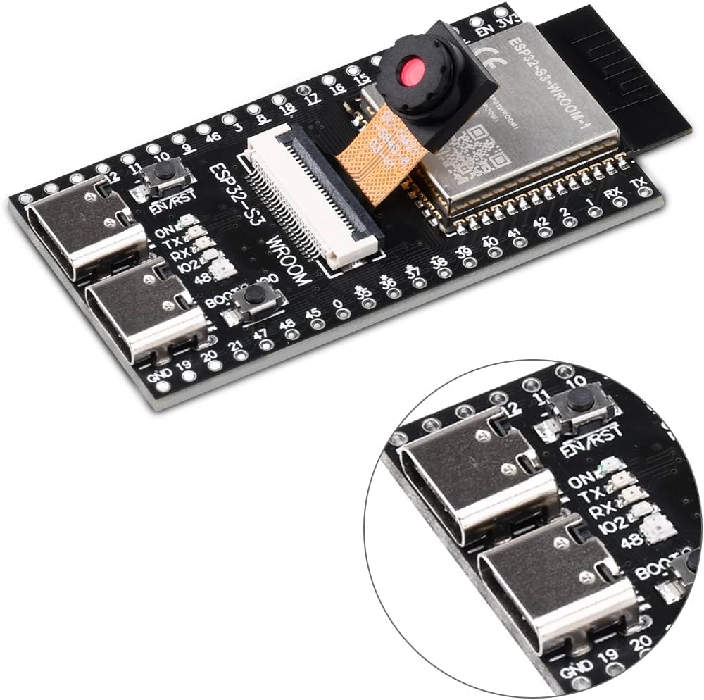 ESP32-S3 WROOM N16R8 Development Board with OV5640 Camera