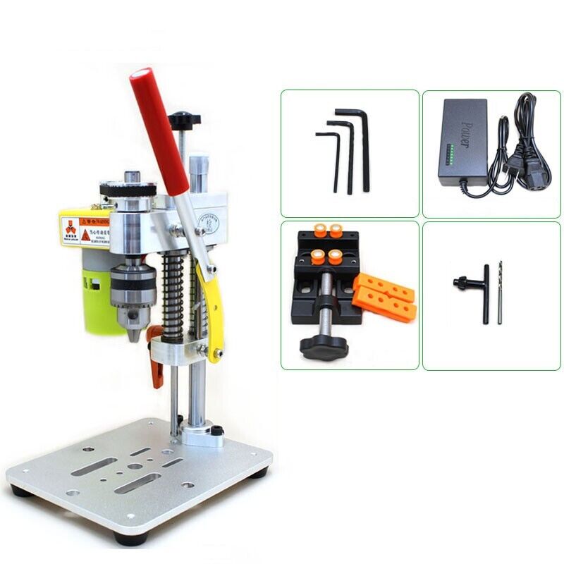 Mini Bench Drill Desktop Portable  Electric Drill Variable Speed B10 Drill Chuck PCB Drilling + Vise