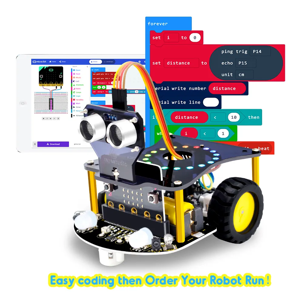 keyestudio Micro bit mini smart robot car kit V2 (without Micro:bit ...