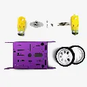 Purple 2WD Aluminum Smart Robot Car Chassis Kit DIY