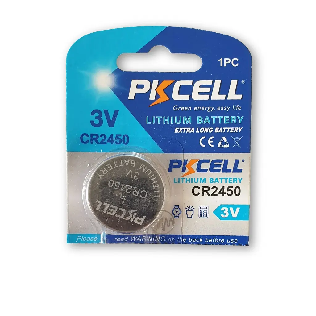 PKCELL CR2450 3V Lithium Button Cell Battery