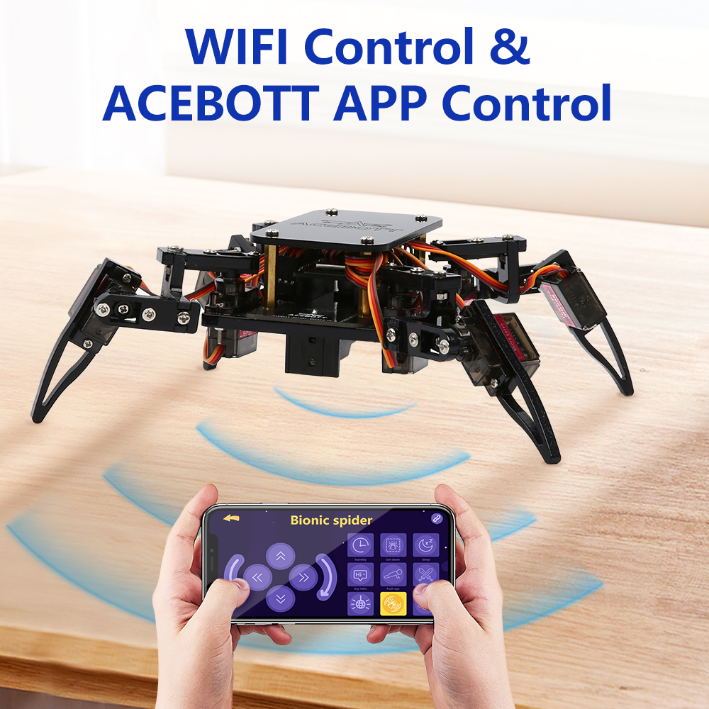 ACEBOTT  ESP8266 Quadruped Bionic Spider Robot Kit (without Battery)