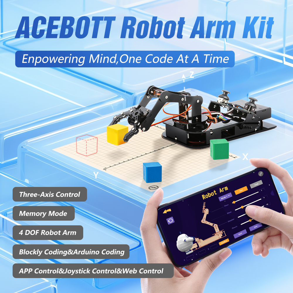 ACEBOTT ESP32 4-DOF Robot Arm Kit (without Battery）