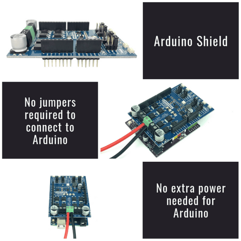 10Amp 7V-30V DC Motor Driver Shield for Arduino UNO (2 Channels)