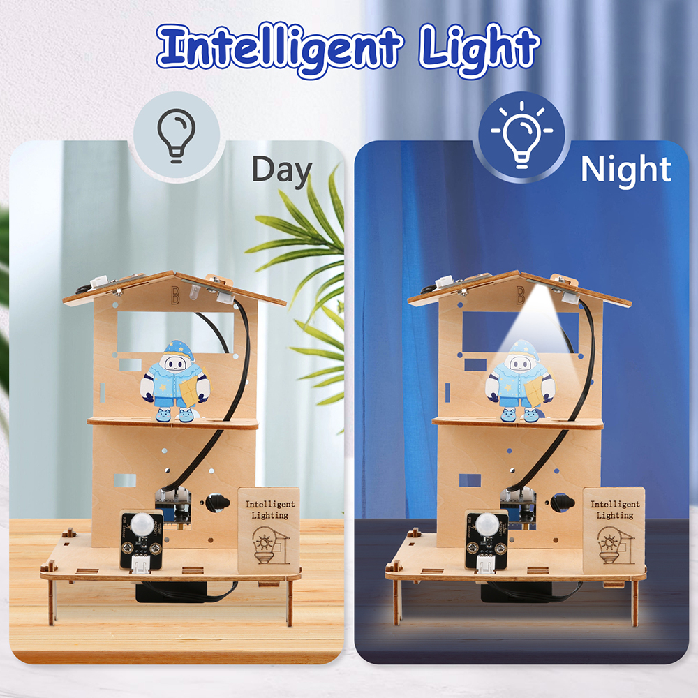 ACEBOTT QE023 ESP32 STEM School Smart Home Kit Education Solution Series with Teaching Resource for Arduino