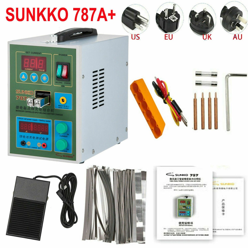 SUNKKO 787A+ Battery Spot Welder Welding Machine UK Plug 220V