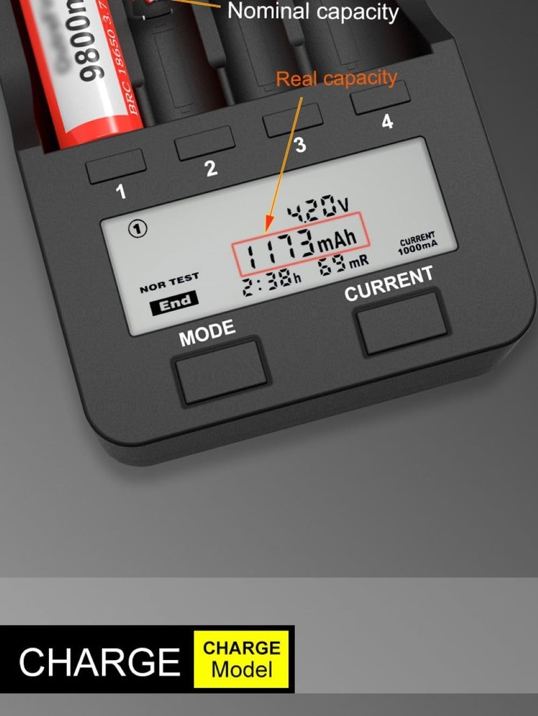 LiitoKala Lii-500 18650 Battery Charger Smart Universal Charger LCD Display for 26650 AA AAA Battery Touch Button LCD Display 