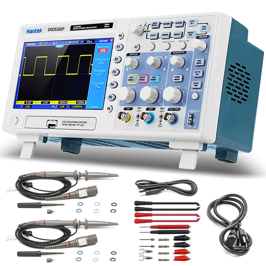 Hantek DSO5102P Oscilloscope 2 Channels 100Mhz UK Plug
