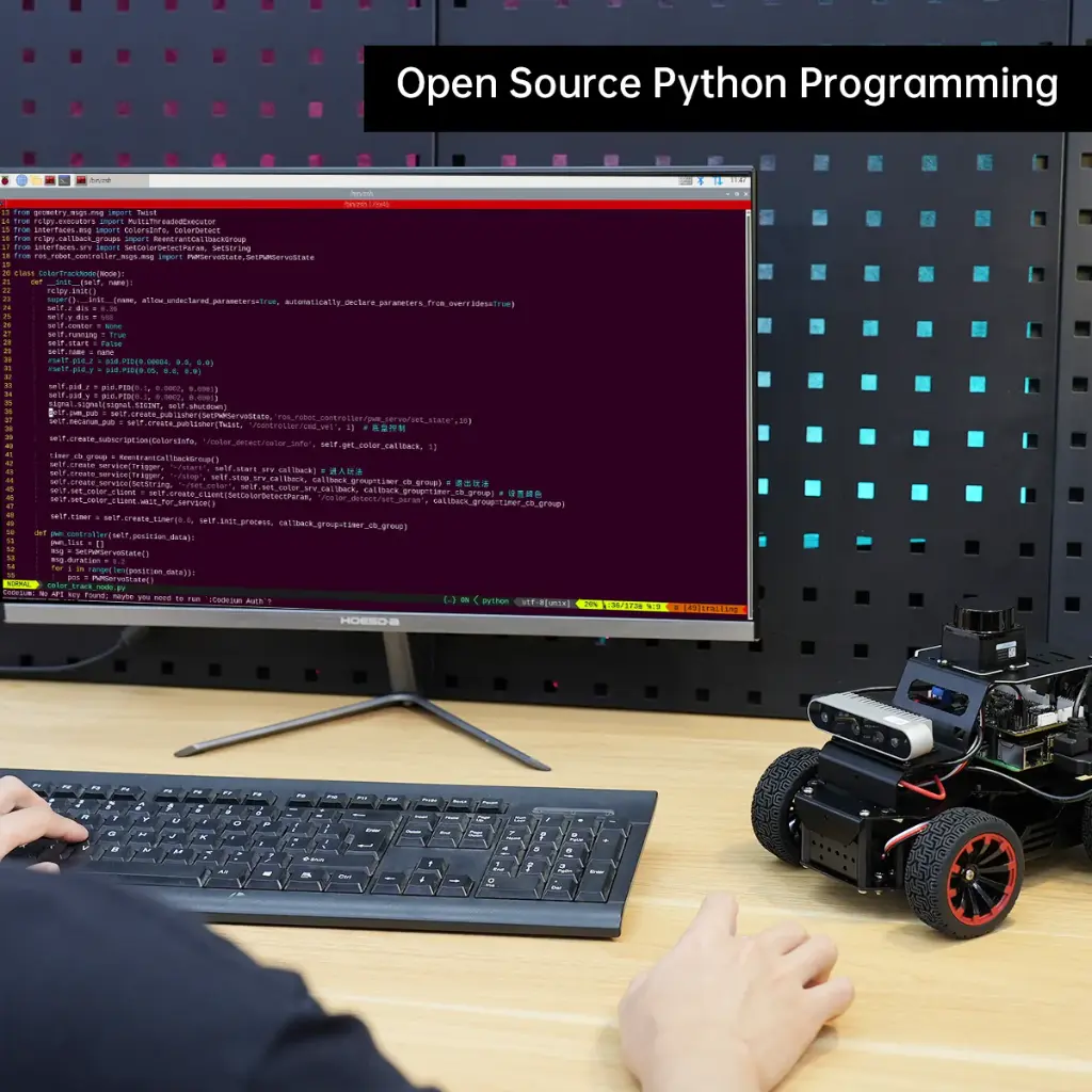Hiwonder MentorPi A1 Raspberry Pi Robot Car – Ackerman Chassis, ROS2 AI Coding Robot with Large AI model ChatGPT, SLAM and Autonomous Driving 