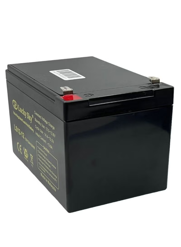 12V 12Ah  Luckysky Rechargeable Sealed Lead Acid Battery – High-Capacity, Maintenance-Free, Long Life