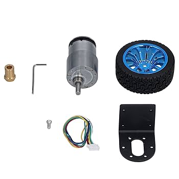 JGB37-520 6V 265RPM/MIN Encoder Motor Smart Car Kit （1*Gear Motor with Encoder+1*Bracket+1*6MM Coupling+1* 65mm Wheel+screws）