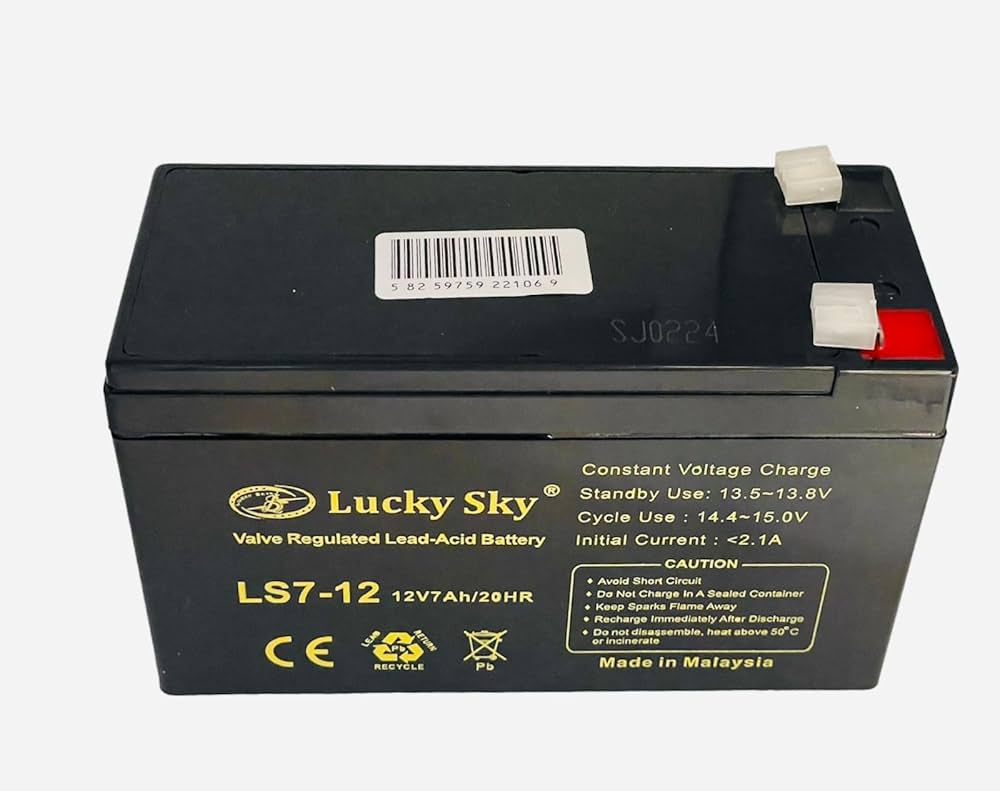 Lucky Sky 12V 7Ah Lead Acid Battery 