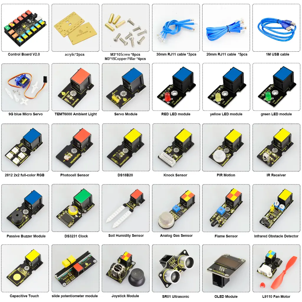 keyestudio EASY plug Ultimate Starter Kit for Arduino STEM EDU