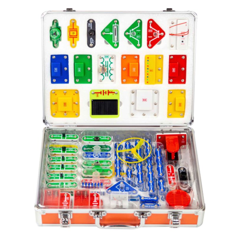 Educational Snapcircuit  Building blocks  Dbolo 3198 Delux Aluminium Case