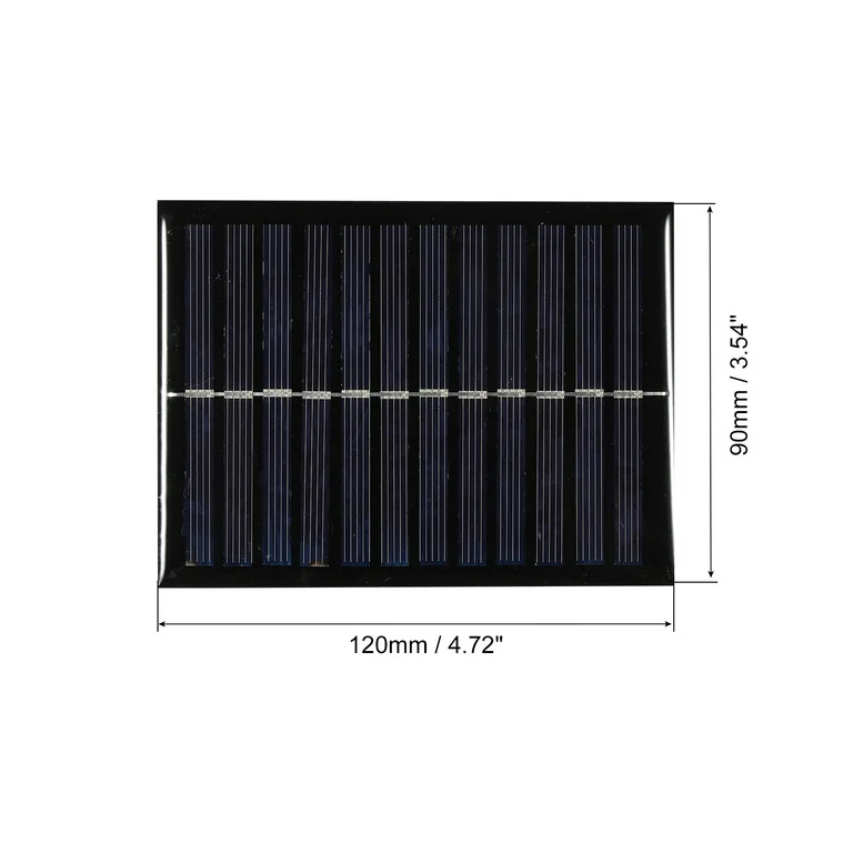 120mm x80mm 6V 220 mAh Rectangle-Shaped Polycrystalline Mini Epoxy Solar Panel for DIY Project