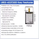 DX-LR03 433/475Mhz 868/915Mhz Uart serial port 10KM long distance communication 30dbm PA Amplifier AT command LoRa Module