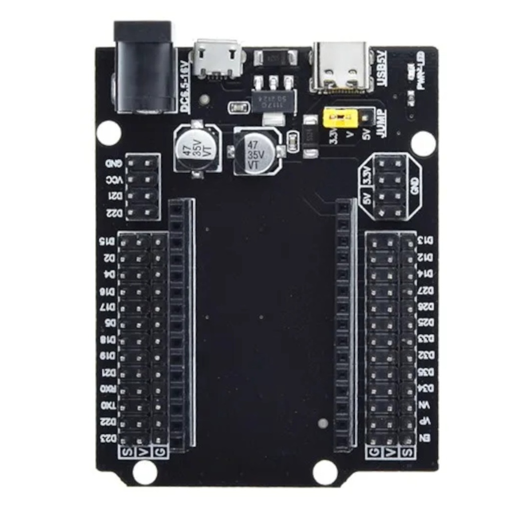 30Pin ESP32 Expansion Board with Type-C USB and Micro USB Dual Interface for ESP32 ESP-32 ESP-32S Development Board