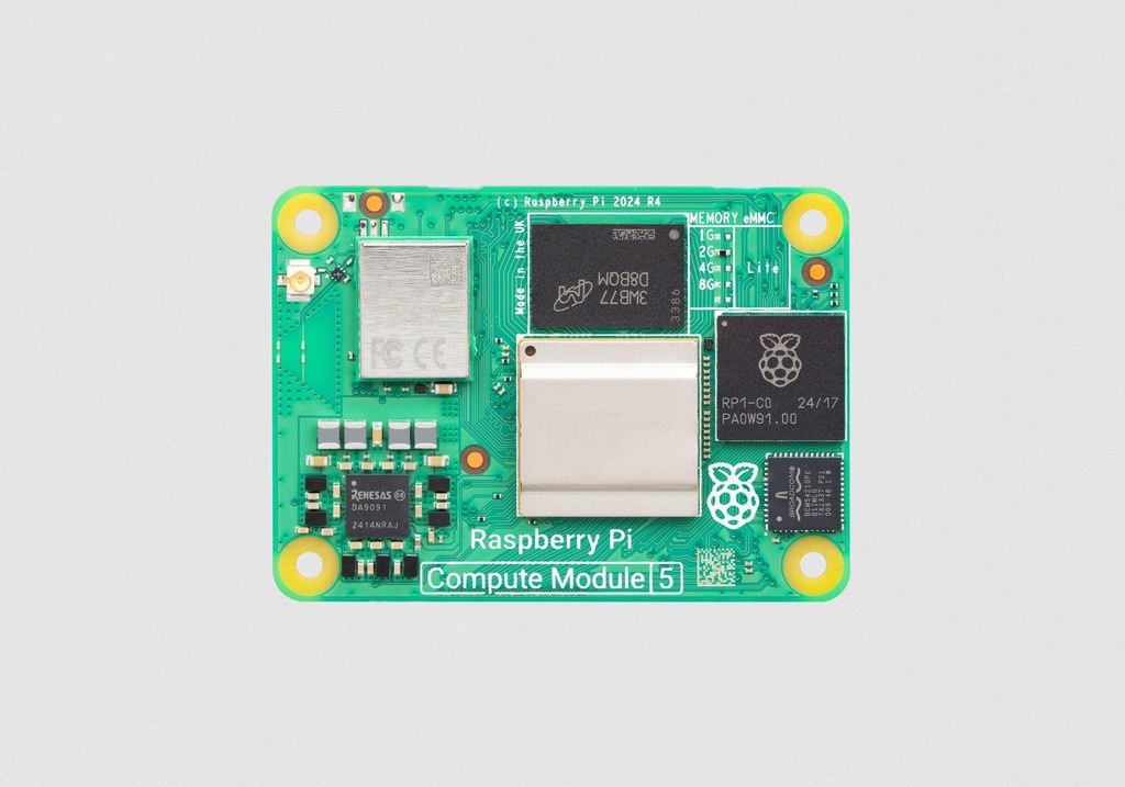 RPI Compute module CM5, 8GB LPDDR4, 2.4GHz, BCM2712, 64-bit ARM Cortex-A76 v8, 64GB eMMC