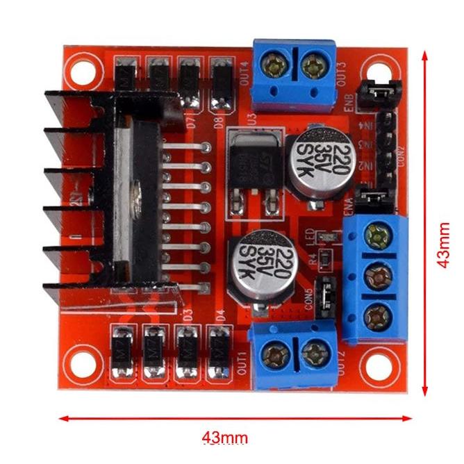 L298N Motor Driver Board Red Dual H-Bridge 2 Amp