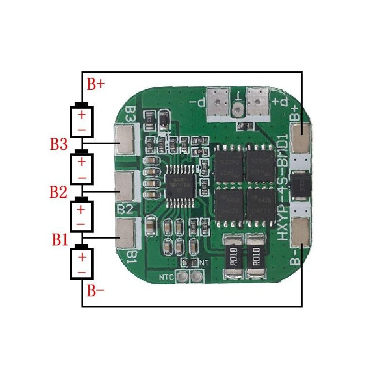 HXYP-4S-BMD1 4S 16.8V Lithium Battery Protection Board Prevents Overcharge and Over-discharge Short Circuit
