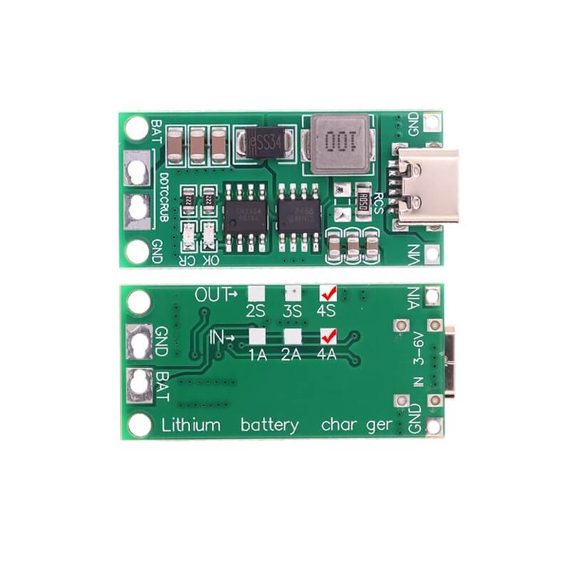 4S 16.8V 4A 18650 Lithium Battery Charger Module Type C 
