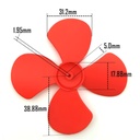 80MM Red Four-Blade Propeller 1.95MM Hole
