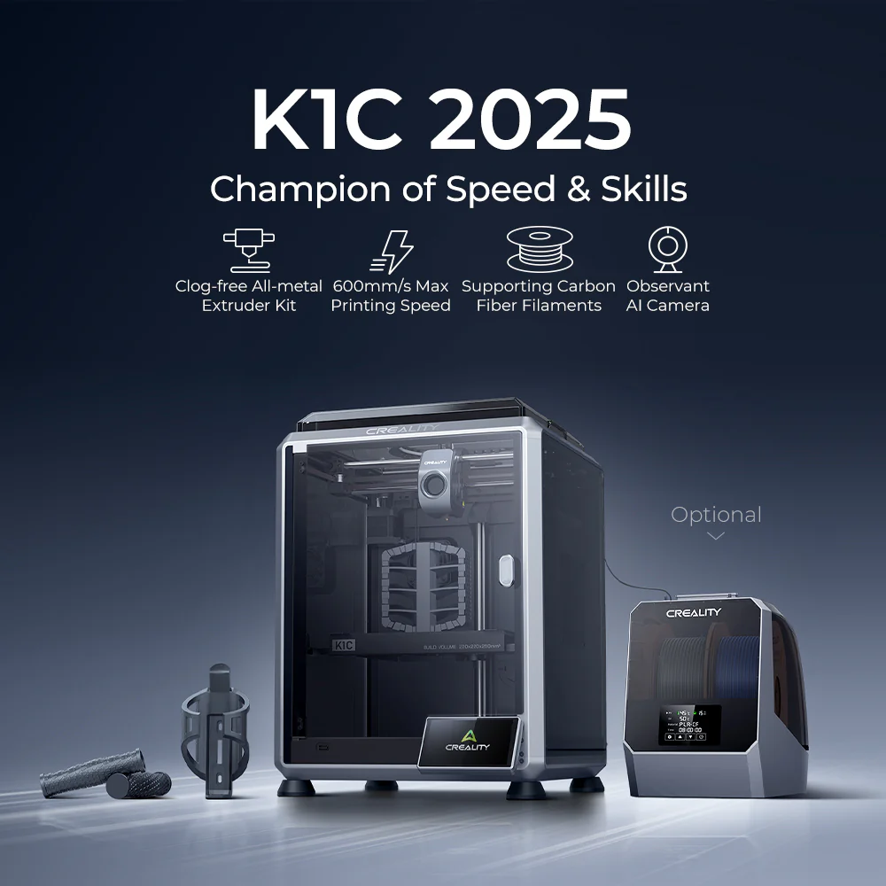 Creality K1C   600mm/s Max Printing Speed Carbon Fiber 3D Printing All-metal Direct Drive Extruder K1C 3D Drucker