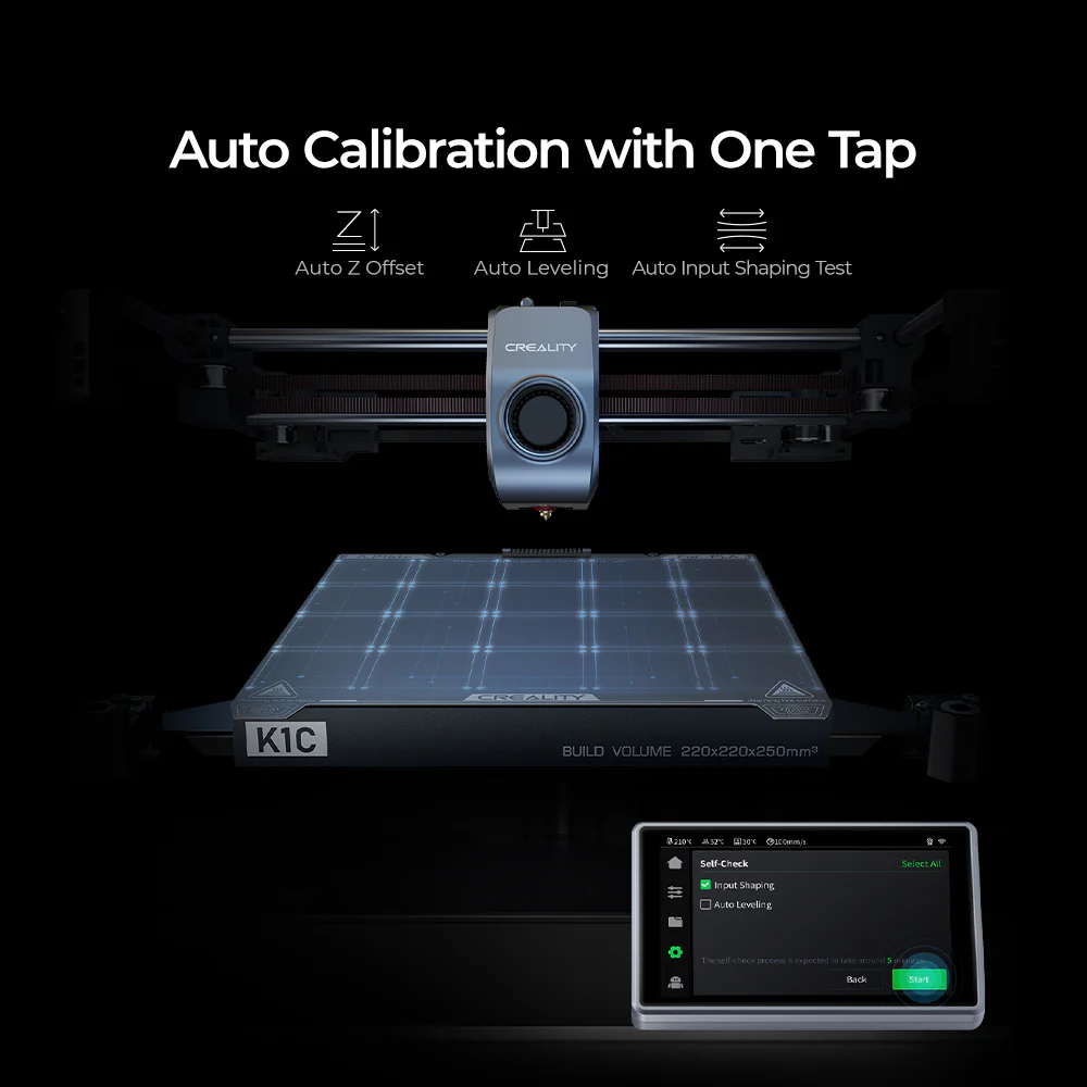 Creality K1C   600mm/s Max Printing Speed Carbon Fiber 3D Printing All-metal Direct Drive Extruder K1C 3D Drucker