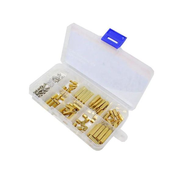 120pcs M3 double pass hexagonal copper column with screw nut screw M3 x 10mm