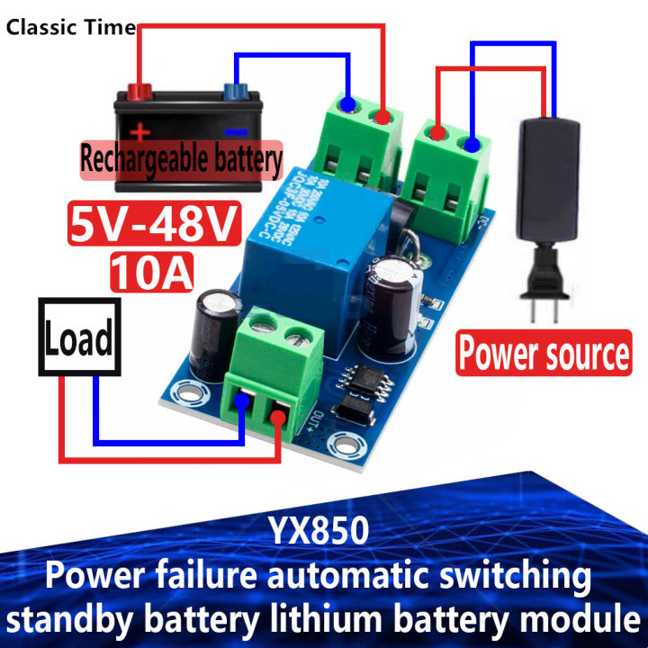 YX850 Power Failure, Automatic Switching, Standby Battery Lithium, Battery Module 5V-48V