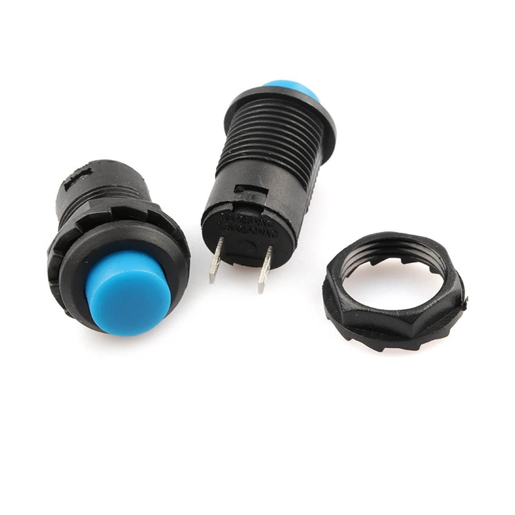 Blue DS-428 12MM 2PIN Self-Locking ON-OFF Push Button Switch