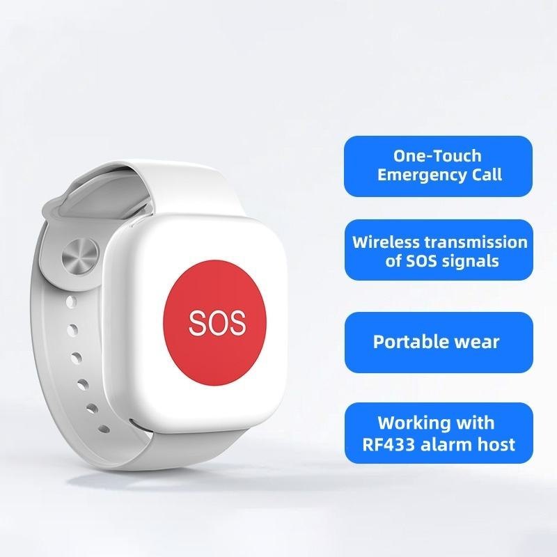 Wireless SOS Emergency Wrist Wristband Panic Button 433MHz Alarm Sensor