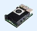 Metal Aluminum Case with Four Line Blast Fan for Raspberry Pi 5