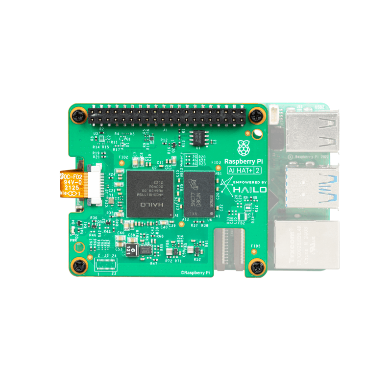 Raspberry Pi AI HAT+ 2 for Raspberry Pi 5  Hailo-10H, 40TOPS (INT4)