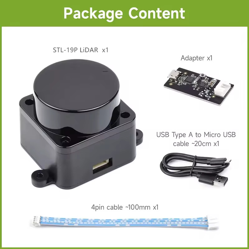 LDROBOT D500 lidar kit TOF laser Radar Lidar Scanner 360° 60000Lux support ROS1 ROS2 for Indoor and outdoor 