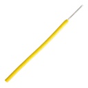  Hookup Solid Core Wire 1/0.6m TC + PVC OD 1.25MM YELLOW - Roll of 100 M
