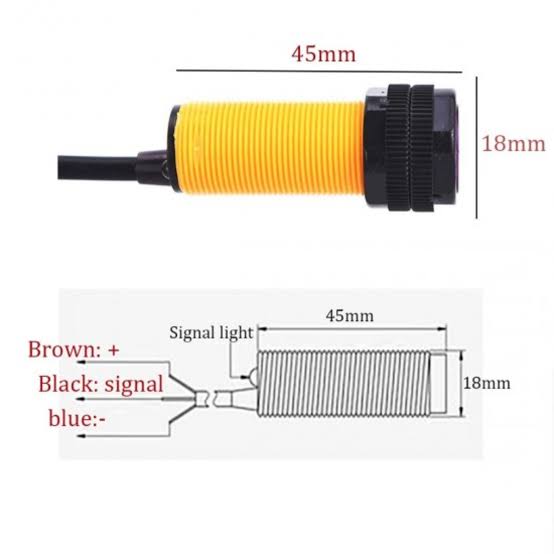 E18-D80NK 5V Adjustable Infrared Sensor Switch 3-80cm (sensor body is about 45mm)