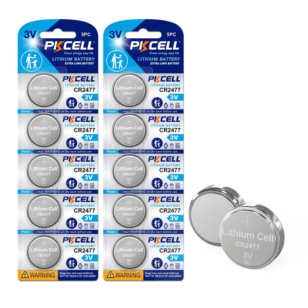 PKCEL CR2477 3V Lithium Coin Cell Battery ( 1 pcs)