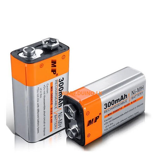 9V 300mAh Ni-Mh Rechargeable Battery -MP