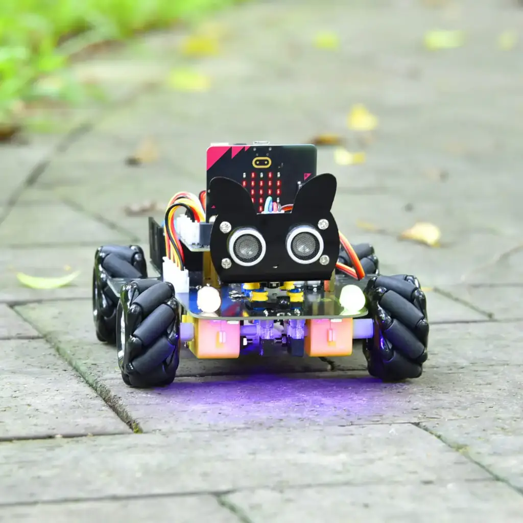 Keyestudio Micro Bit V2 4WD Mecanum Wheel Robot Car Kit STEM Toys Makecode &Python Programming Without Microbit Board