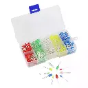 375PCS 5 Colors 3mm 5mm Round Bright Light LED Assortment Kit