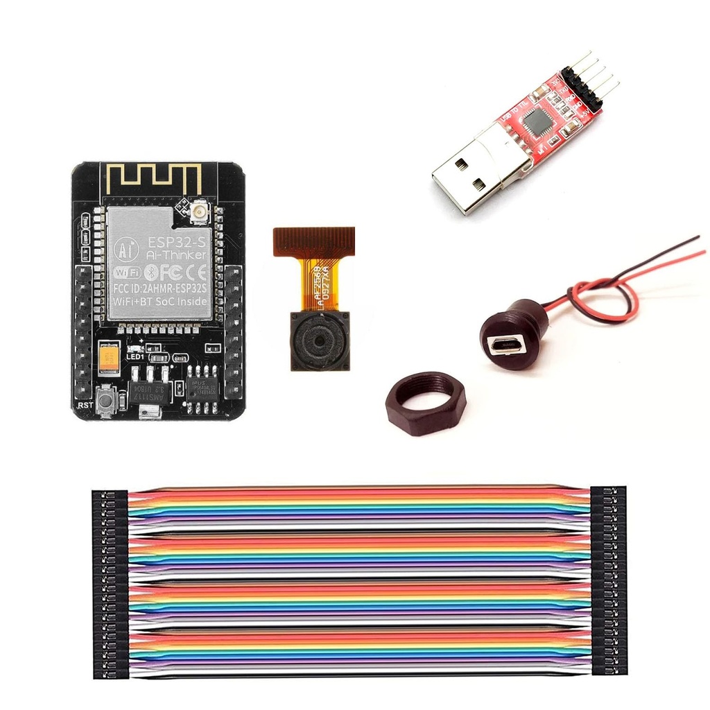 ESP32CAM Wifi Module with USB to TTL Converter, Camera Module and Development Board Kit