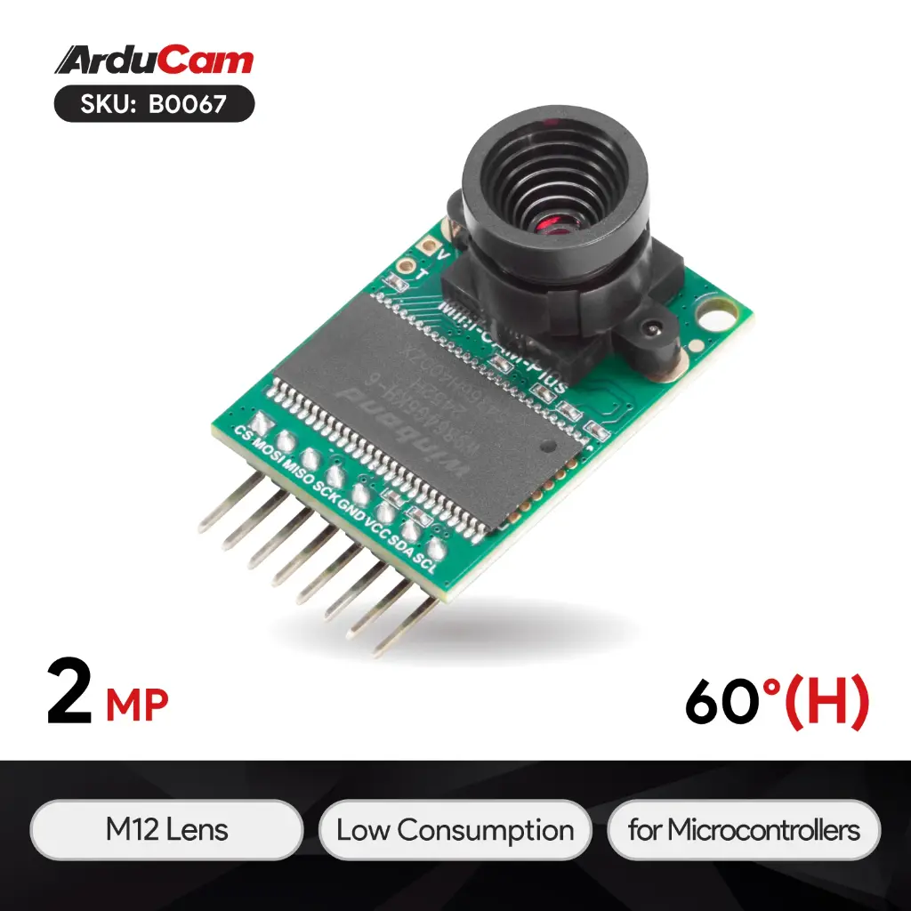 Arducam Mini 2MP Plus – OV2640 SPI Camera Module for Arduino UNO Mega2560 Board & Raspberry Pi Pico