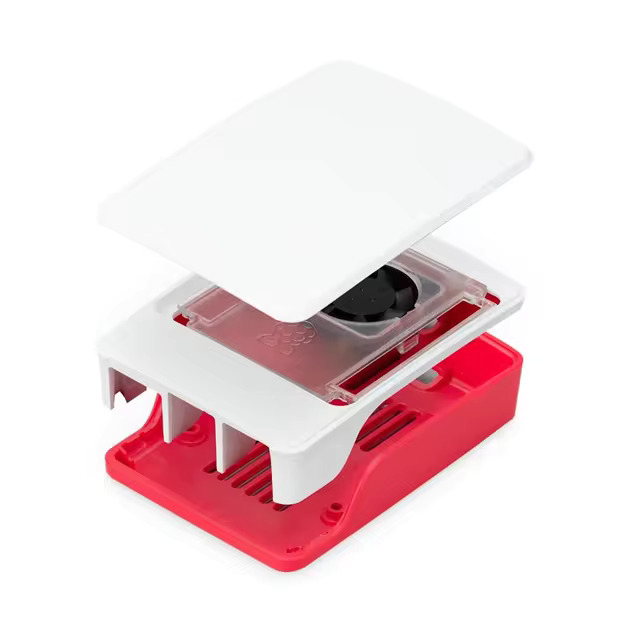 Raspberry Pi 5 Red+White Case ABS  Enclosure Box Shell