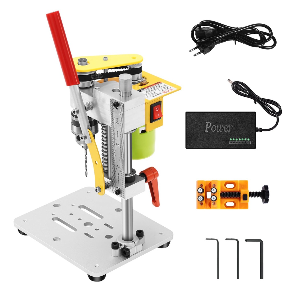 Mini Bench Drill Desktop Portable  Electric Drill Variable Speed B10 Drill Chuck PCB Drilling + Vise