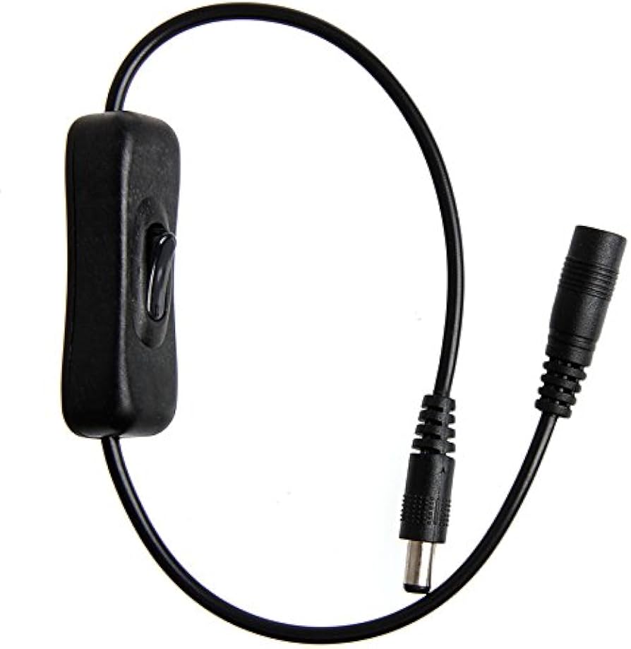 Inline 304 Switch On Off with Female Male Power Cable 5.5x2.1mm 2.5mm