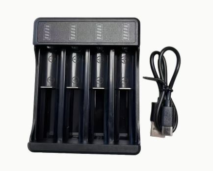 "Intelligent USB Charger 5V for 18650 16340 14500 10440 21700 AA AAA Lithium Battery with Micro USB Cable"